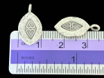 3KH-064 Thai karen hill tribe handmade silver 4 fancy oval shape charm