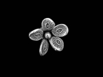 3KH-071 Thai karen hill tribe silver 2 flower charm
