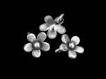 3KH-079 Thai karen hill tribe silver 6 flower charm