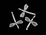 3KH-099 Thai karen hill tribe silver 4 small dragonfly charm