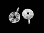 3KH-105 Thai karen hill tribe silver 6 fancy round charm