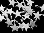 3KH-122 thai karen hill tribe handmade silver 10 mini die cut star shape charm 5.5 mm.