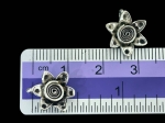 4KH-030 Thai karen hill tribe silver 2 medium wild flower charm