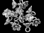 4KH-042 Thai karen hill tribe handmade silver 10 mini flower charm
