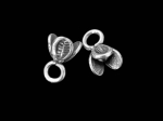 4KH-046 Thai karen hill tribe silver 6 fancy flower charm
