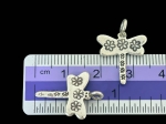 5KH-037 Thai karen hill tribe silver 4 flower print dragonfly charm