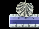 5KH-038 Thai karen hill tribe silver 1 fancy leaf round shape charm