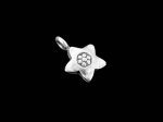 5KH-044 thai karen hill tribe handmade silver 4 flower print star charm