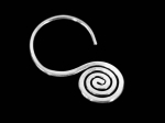 6KH-022 Thai karen hill tribes handmade silver pair swirl wire earring