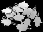 7KH-101 thai karen hill tribe handmade silver 4 hamsa shape charm