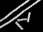 KC-016 thai karen hill tribe handmade silver 10 twist bar tube bead