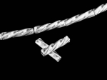 KC-016 thai karen hill tribe handmade silver 10 twist bar tube bead