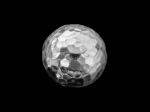 KV-002 Thai karen hill tribe handmade silver 1 medium hammered round ball bead 
