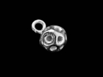 1KH-014 Thai karen hill tribe handmade silver 4 round ball fancy charm