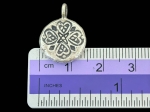 3KH-045 Thai karen hill tribe silver 1 heart print round charm