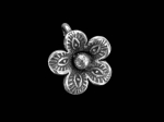 3KH-082 Thai karen hill tribe silver 6 flower charm