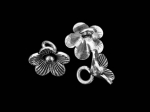 4KH-024 Thai karen hill tribe handmade silver 5 small wild flower charm
