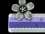 4KH-038 thai karen hill tribe silver 2 flower charm