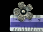 4KH-043 thai karen hill tribe silver 2 flower charm