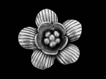 5KH-046 Thai karen hill tribe silver 1 flower charm