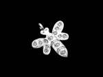 5KH-047 Thai karen hill tribe silver 2 flower print butterfly charm