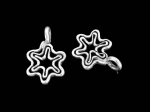 7KH-002 Thai karen hill tribe handmade silver 6 star wire charm