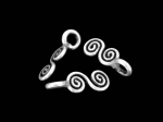 7KH-011 Thai karen hill tribe handmade silver 10 S shape charm