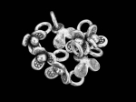7KH-032 THAI KAREN HILL TRIBE SILVER 8 MINI FLOWER CHARM