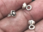 7KH-048 THAI KAREN HILL TRIBE SILVER 8 MINI FLOWER CHARM