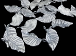 7KH-051 THAI KAREN HILL TRIBE HANDMADE SILVER2 LEAF CHARM
