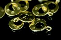 KG-619 Thai karen hill tribe silver 4 gold vermeil crescent charm