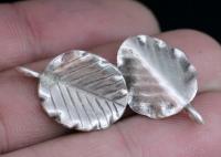 5KH-002 Thai karen hill tribe silver 3 leaf charm