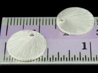 7KH-079 Thai karen hill tribe hanamade silver 4 shiny scratch disc charm w/o jump ring 