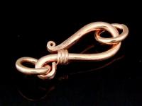 KZ-105 24K rose gold vermeil thai karen hill tribe handmade silver 2 Tribesman style snake clasp