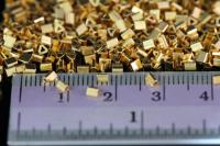 KG-597 thai karen hill tribes silver 50 gold vermeil mini triangle bead