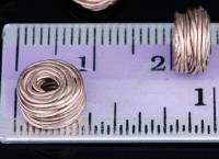 KZ-216 24K rose gold vermeil thai karen hill tribe handmade silver 2 wire wrap bead 