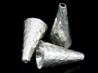 KA-048 Thai kaern hill handmade tribe silver 3 hammered cone clasp