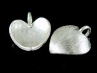 7KH-026 Thai karen hill tribe handmade silver 4 brush curved heart charm