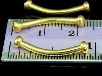 KG-302 24K gold vermeil Karen hill tribe handmade silver 4 curved tube bead 