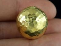 KG-034 24k gold vermeil 1 thai karen hill tribes handmade silver medium hammer round ball bead
