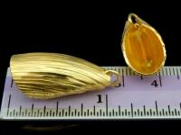 KG-424 24K gold vermeil thai karen hill tribe handmade silver 2 Scratch curve petal charm