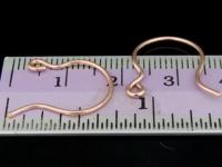 KZ-165 24K rose gold vermeil thai karen hill tribe handmade silver 6 earring wire hook