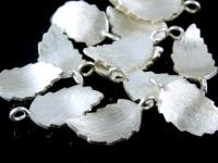 7KH-024 thai karen hill tribe handmade silver 6 brush curved leaf charm