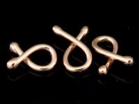 KZ-118 24K rose gold vermeil thai karen hill tribe handmade silver 10 dot end bend bar bead 