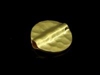 KG-398 24K gold vermeil Karen hill tribe handmade silver 4 hammered flat round disc bead