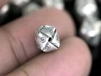 KD-011 thai karen hill tribe silver 4 square puffy beads