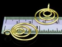 KG-293 24K gold vermeil 2 thai karen hill tribes handmade silver triple ring charm