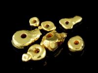 KG-100 24K gold vermeil 4 thai karen hill tribes handmade silver medium free form beads