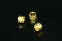 KG-336 thai karen hill tribes silver 10 gold vermeil stardust texture bead