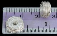 KS-020 Thai karen hill tribe silver 2 wire wrap bead